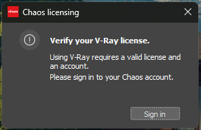 oakcorp's tweet image. #VRay 利用中に Verify your V-Ray License のダイアログが出た場合、アプリケーションのV-Rayメニュー&amp;gt;ライセンスについて&amp;gt;Chaos Account から一度サインアウトして、再度このメニューからサインインしてみてください。
#3dsMax #Maya #SketchUp #Houdini #CINEMA4D #Blender