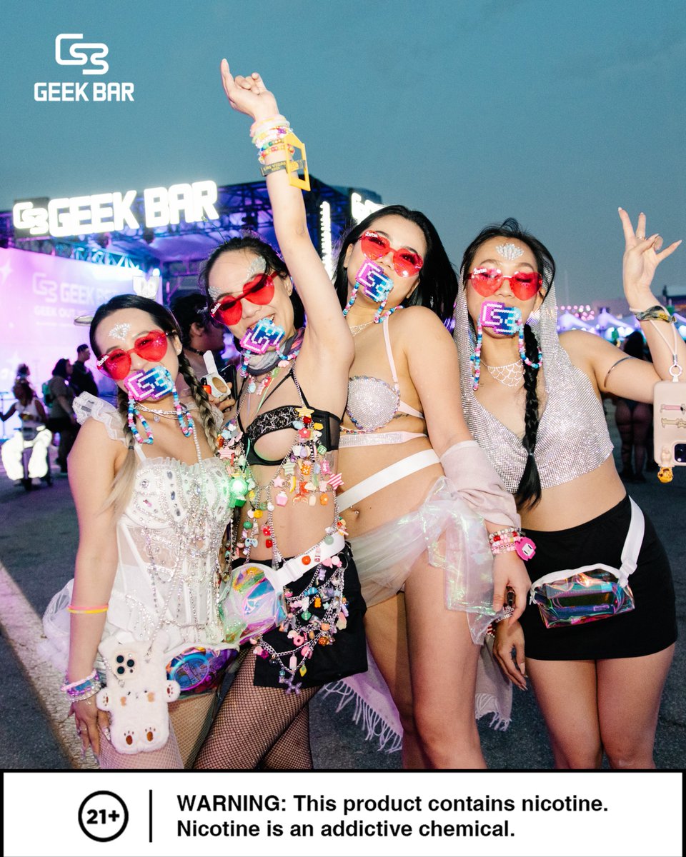 geekbarvape's tweet image. The night gets louder, the vibes get wilder — and your flavor? Even bolder. 🔥
With GEEK BAR in hand, you’re not just part of the party — you are the moment. 💥✨

#GeekBar #EDC2025 #EDC #EDCLasVegas #LasVegas #FestivalVibes #LightUpTheNight #vapeculture