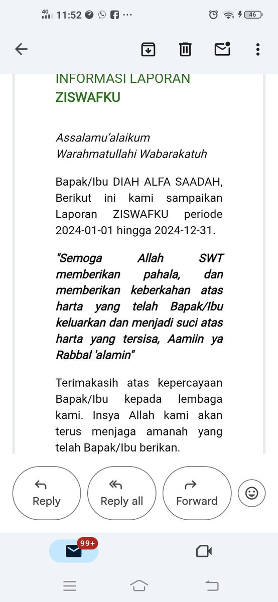 diahalsa's tweet photo. Meski belum pernah terjun langsung ikut dalam kegiatan offline bersama Dompet Dhuafa tapi In Syaa Allah bahagia banget bisa menjadi bagian Ziswaf bersama @dompetdhuafaorg apalagi laporannya itu selalu detail disampaikan kepada kita. 

#32TahunDompetDhuafa https://t.co/Q7pmg1HHvB