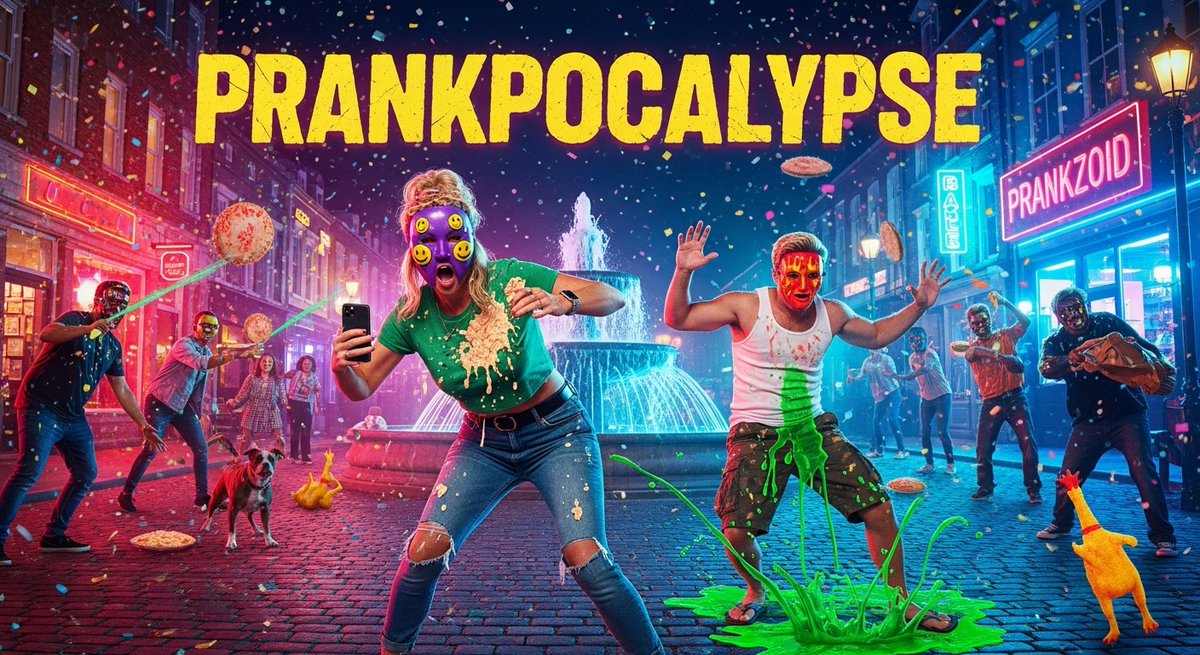 helperrs's tweet image. Get pranked! Prankpocalypse: Chaos Unleashed drops a wild 2025 trailer! Lila’s app sparks a pie-flinging, glitter-bursting prank war. Can she stop The Jester? Watch now: 

youtube.com/watch?v=5BlTML…

#Prankpocalypse #2025Trailer #ComedyChaos #Veo3 #VideoViral