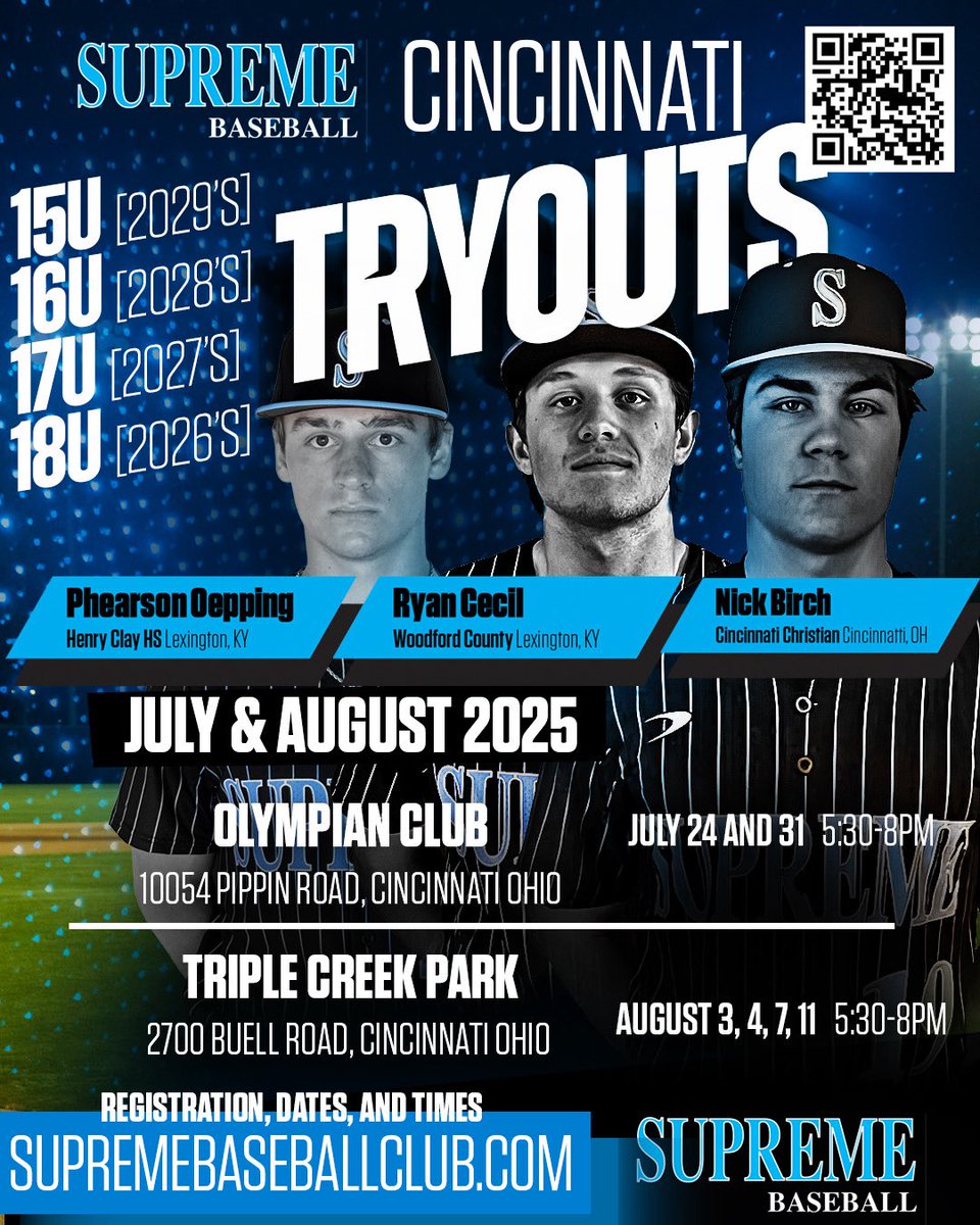 Ohio Supreme Baseball (@ohiosupreme) on Twitter photo 15u 16u 17u 18u Supreme National and 13u, 14u Ohio Supreme South Tryouts in Cincinnati Ohio back again July 2nd Preregister here 13-14u supremebaseballclub.com/ohio-supreme-2…. 15-18u supremebaseballclub.com/supreme-baseba…
<a href="/SBCNationScout/">Supreme Baseball Scouting</a> <a href="/PennSupreme/">Pennsylvania Supreme Baseball</a> <a href="/KentuckySuBase/">Kentucky Supreme Baseball</a> <a href="/WVSupreme/">West Virginia Supreme Baseball</a> <a href="/SBCNation/">Supreme Baseball Club</a> 15u 16u 17u 18u Supreme National and 13u, 14u Ohio Supreme South Tryouts in Cincinnati Ohio back again July 2nd Preregister here 13-14u supremebaseballclub.com/ohio-supreme-2…. 15-18u supremebaseballclub.com/supreme-baseba…
<a href="/SBCNationScout/">Supreme Baseball Scouting</a> <a href="/PennSupreme/">Pennsylvania Supreme Baseball</a> <a href="/KentuckySuBase/">Kentucky Supreme Baseball</a> <a href="/WVSupreme/">West Virginia Supreme Baseball</a> <a href="/SBCNation/">Supreme Baseball Club</a>