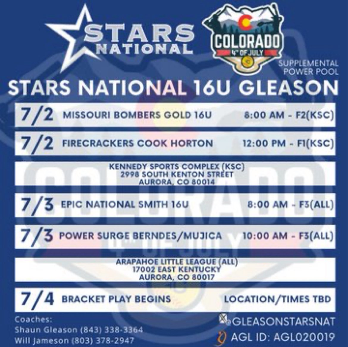 Thankyou to all the coaches that came yesterday! Pool play starts tomorrow don’t forget to come and check us out. 
@GleasonStarsNat <a href="/starsnationalfp/">Stars Organization</a>