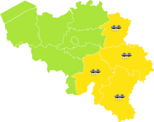 Avertissement d'orage du 02/07 17H au 03/07 00H:  Dans le courant de l'après-midi, il y a un risque de forts orages par endroits, surtout dans la moitié est du pays. On pourrait observer localement ... (meteo.be/fr/meteo/avert…)