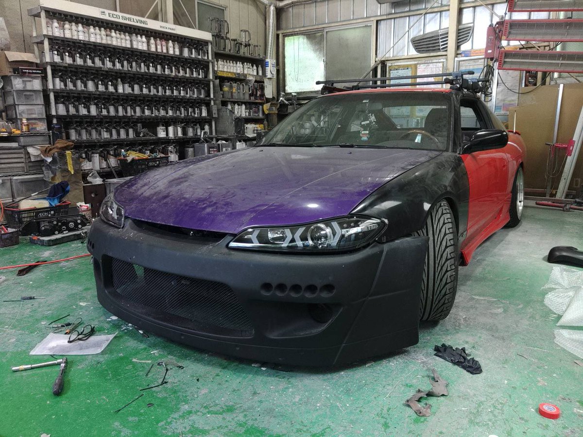 (依頼品) グッチョ様　S15 2024ver S30Z顔のS15シルビア!?」人気ユーチューバーの競技ドリフト攻略