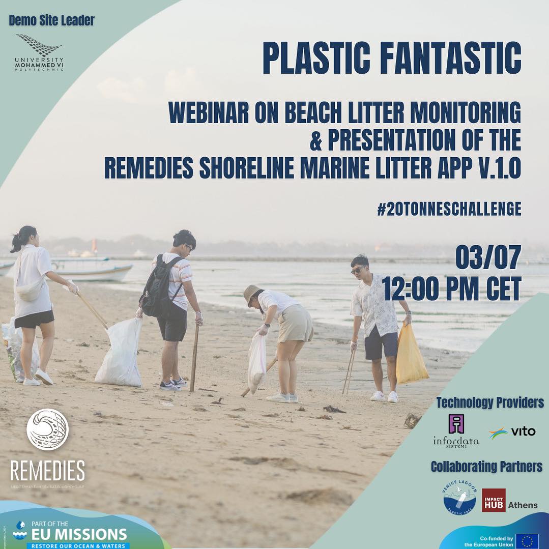 🌊 5th PLASTIC FANTASTIC Webinar | 🗓️ Tomorrow July 3, 2025 • 12:00 PM CET
Part 1: Beach Litter Monitoring &amp; REMEDIES Innovation Spotlight

 🗓️Save your spot now:
🔗 Register here  zoom.us/meeting/regist…