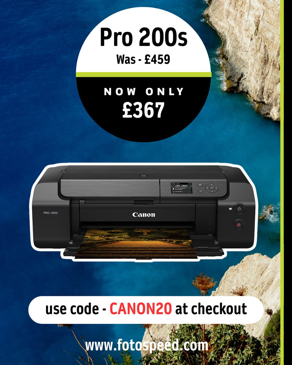 Fotospeed's tweet photo. ๐ฅ 20% OFF Canon PRO printers!
๐ธ PRO-1100, PRO-310 & PRO-200S
๐ FREE Fotospeed A4 Test Pack worth ยฃ15 with every printer!
Level up your print gameโwhile this deal lasts!
๐ https://t.co/alQxb0HneN
#Canon #PrinterDeal #PhotographyGear #Fotospeed #ProPrints https://t.co/fmPgFLiLJm