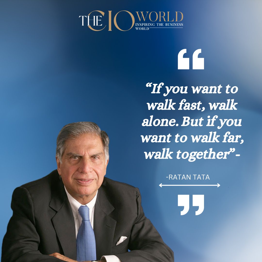 thecioworld's tweet photo. “If you want to walk fast, walk alone. But if you want to walk far, walk together”

#TheCioWorld #Teamwork #LeadershipQuote #Collaboration #GrowTogether #SuccessMindset #StrongerTogether #BusinessWisdom #InspireLeadership #WorkAsOne #VisionaryLeadership https://t.co/KXMTKCYTXR