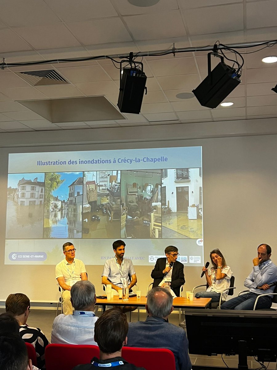 ccism77's tweet image. Avec :
 👩‍💼 Cécile Rodrigues (GENERAL STORE) – Commerçante sinistrée à #CrécylaChapelle
 🌡️ Martin Hendel &amp;amp; 💧Olivier Payrastre – chercheurs #universitéGustaveEiffel
 🗺️ Frédéric Gache – Seine Grands Lacs
Modération : Laurent MEYER
#CCI77 #EntreprisesEtTerritoires 👇
