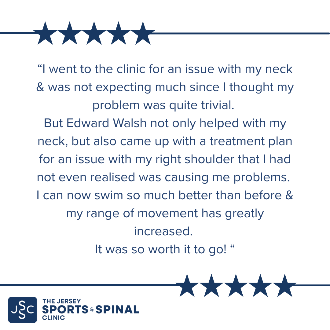 Edward was humbled to receive this 5 Star google review.  We just love it when clients tell us they feel better, but when they tell us they feel better than before, then we are thrilled.  #physioJersey #HappyClient #HappyPhysio #GoogleReview