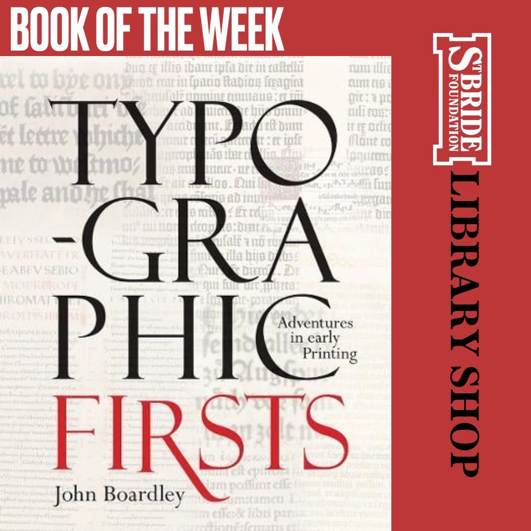 📚 Book of the week: Typographic Firsts by John Boardley 
How were the first fonts made? Who invented italics? Dive into the fascinating origins of printed books and the design breakthroughs that shaped them 📖
Available on our Bookshop page via our website.