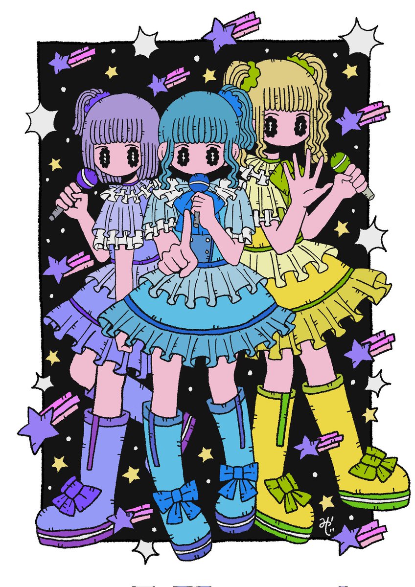 妄想アイドルごっこ
 #illustration  #oc