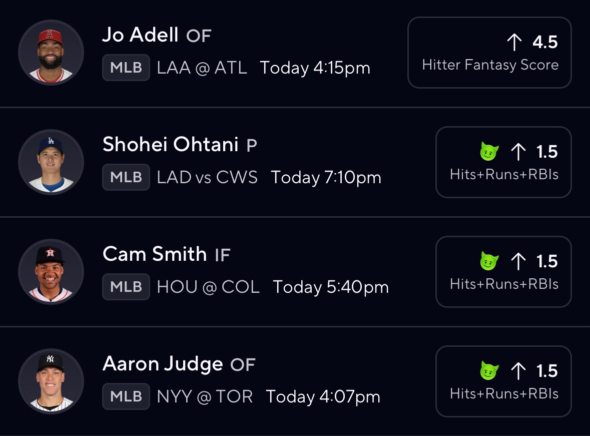 Spaces Prizepicks MLB Collab🌟
<a href="/itsNellzz/">Janelle | Sports Data</a> 💎

Drop me 83 ❤️ + ♻️ for more plays dropping later.

Me and <a href="/itsNellzz/">Janelle | Sports Data</a> are expect these props to SOAR today. Catch you at the checkout. 🚀