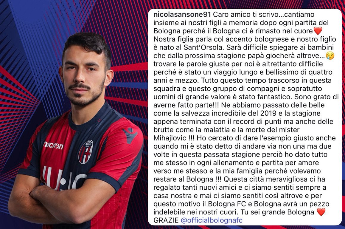 FrancescoLivo_'s tweet photo. 𝟸 𝑙𝑢𝑔𝑙𝑖𝑜 𝟸𝟶𝟸𝟹. 𝙄𝙡 𝙘𝙤𝙢𝙢𝙤𝙫𝙚𝙣𝙩𝙚 𝙨𝙖𝙡𝙪𝙩𝙤 𝙙𝙞 Nicola #Sansone ❤️🫂💙

📷: #BolognaFC https://t.co/Cmn1bgvGKS