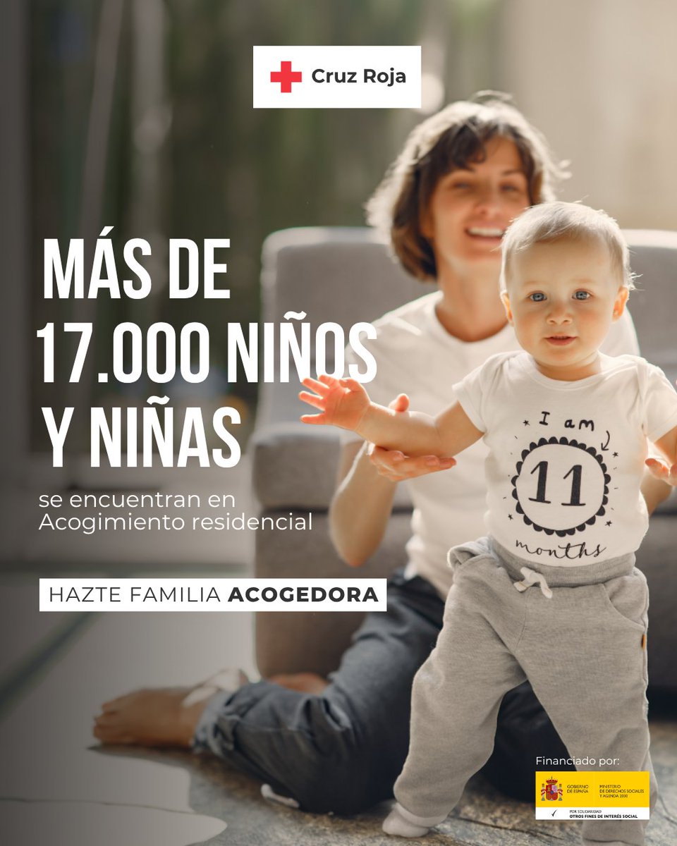 Más de 17.000 niños y niñas se encuentran en acogimiento residencial, y muchos podrían beneficiarse de crecer en un entorno familiar.
Y tú, ¿sabías que también puedes ser parte de su vida?

📞 Escríbenos a nuestro correo acogimientofamiliar@cruzroja.es o llama al 685 31 59 34