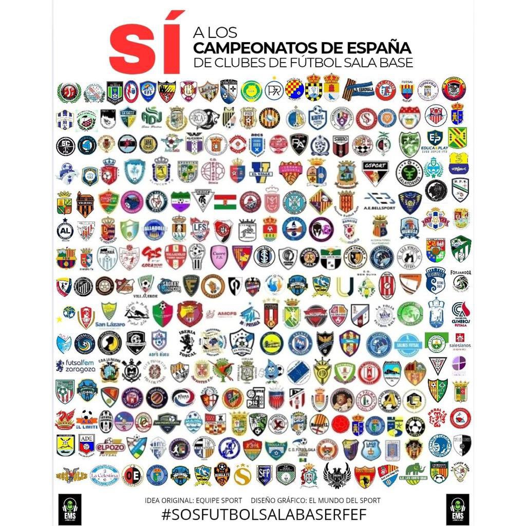 Asociación Madrileña de Clubes de Fútbol Sala (@amcfs_mad) on Twitter photo LOS CAMPEONATOS DE ESPAÑA DE CLUBES BASE DE FUTSAL 👇
DEBEN INCLUIRSE EN LOS CALENDARIOS OFICIALES DE COMPETICIÓN 25-26 DE
<a href="/rfef/">RFEF</a> <a href="/FutSalRFEF/">Futsal RFEF</a> 👇
EXIGENCIA OBLIGATORIA DE LOS
MÁS DE LOS 400 CLUBES FIRMANTES.
NO QUEREMOS SOLO PALABRAS <a href="/RafaLouzan/">Rafael Louzán Abal</a>
#SOSFUTSAL LOS CAMPEONATOS DE ESPAÑA DE CLUBES BASE DE FUTSAL 👇
DEBEN INCLUIRSE EN LOS CALENDARIOS OFICIALES DE COMPETICIÓN 25-26 DE
<a href="/rfef/">RFEF</a> <a href="/FutSalRFEF/">Futsal RFEF</a> 👇
EXIGENCIA OBLIGATORIA DE LOS
MÁS DE LOS 400 CLUBES FIRMANTES.
NO QUEREMOS SOLO PALABRAS <a href="/RafaLouzan/">Rafael Louzán Abal</a>
#SOSFUTSAL