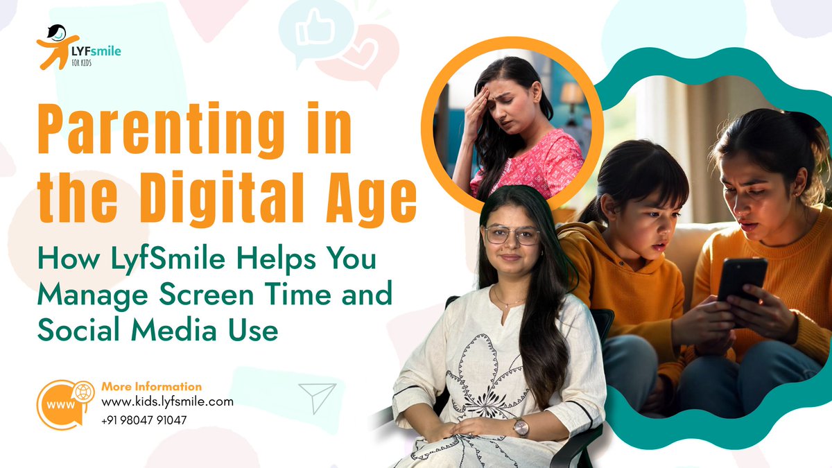 parentingtips78's tweet photo. Parenting in the digital age isn’t easy. Lyfsmile helps you manage screen time and social media use for happier, healthier kids. Book a consultation now!
More info: https://t.co/HxwuUFAr9r
#DigitalParenting #ScreenTimeBalance #MindfulParenting #KidsMentalHealth #ModernParenting https://t.co/pyMccgbnfg