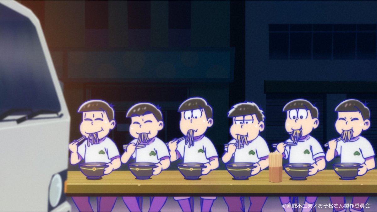 ＼ 🌞#おそ松さん 放送まであと❻日🌞 ／

#1「また始まるざんす」
あらすじ＆先行カット①公開！📷✨

あの“おそ松さん”がまたまたお茶の間に戻って来る。　
密着！ニートな6つ子24時！！

🏖️TVアニメ「おそ松さん」
2025年7月8日(火)深夜24時～
テレ東系列6局ネットにて放送開始！