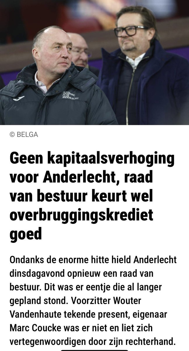 kagrsca's tweet photo. #wouterout heeft voorlopig zijn slag thuisgehaald…Slachtoffer is de club!
Zolang de CVC boys er niet uitgaan is er geen directe omslag in zicht! #rsca https://t.co/wIX0tcYrfD