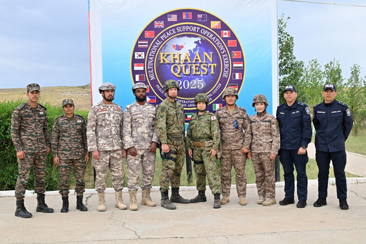 🇯🇵🇲🇳#JGSDF participated in multinational training exercise “Khaan Quest 25,” held in Mongolia from 14 JUN 2025. The closing ceremony took place on 28 JUN 2025, marking the completion of all training activities. Through this exercise, we were able to maintain and enhance various