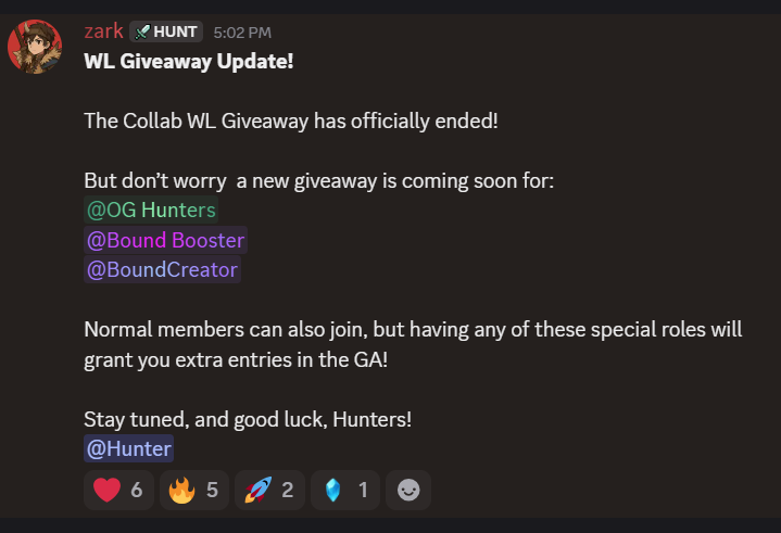 🚨Collabs for WL spots have officially ended!

If you see anyone posting giveaways from this point, you might want to verify it on Discord for legitimacy.

⭐️Genesis Hunter Pass FREE MINT is on July 11, 1 PM UTC.

Discord: discord.gg/4pNhsJxbah

#DungeonBound @theDungeonbound