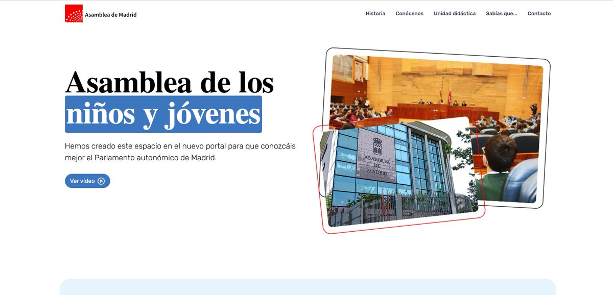 🏛️ La @AsambleaMadrid renueva su página web destinada a los niños y jóvenes madrileños.

🧑‍💻 El enlace ninos.asambleamadrid.es recoge información didáctica para acercar el trabajo del Parlamento regional al público infantil y juvenil.

📰 +Info: tinyurl.com/yktwc4c6