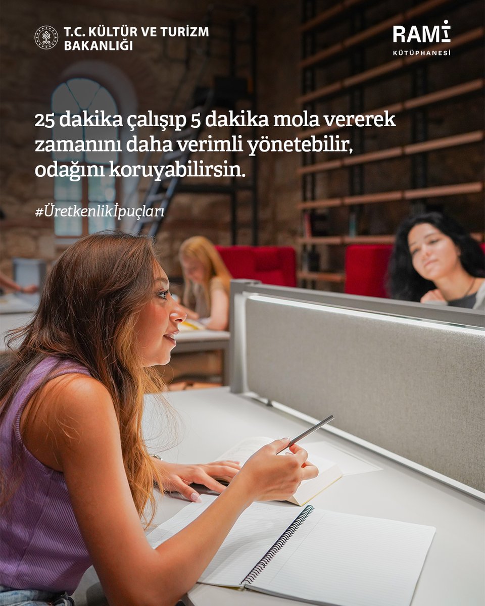 25 dakika çalış, 5 dakika mola... Zor gibi görünüyor ama o kısa molalar bazen en keyifli anlara dönüşüyor. 😄

Kahve yudumlamak mı, kısa bir yürüyüş mü, yoksa sevdiğin bir şarkıyı dinlemek mi? Sen o 5 dakikayı nasıl değerlendiriyorsun? Yorumlarda buluşalım! 💬📚🎯