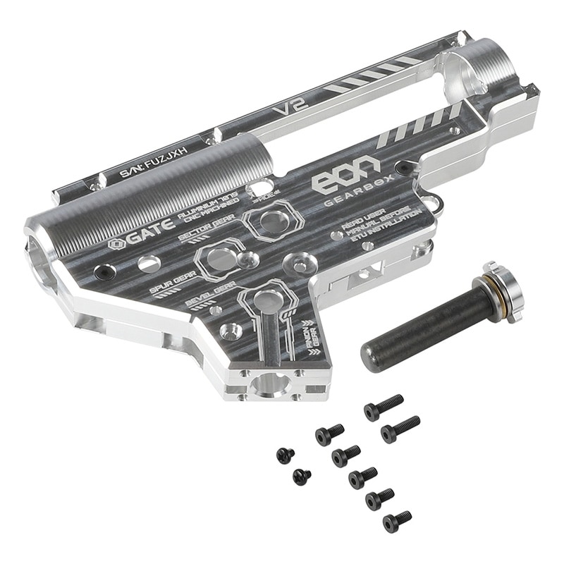 GATE EON V2 アルミニウム ギアボックス rev. 2 CNC チタン EON V2 Gearbox rev. 2 [CNC] - Titanium / Silver – GATE