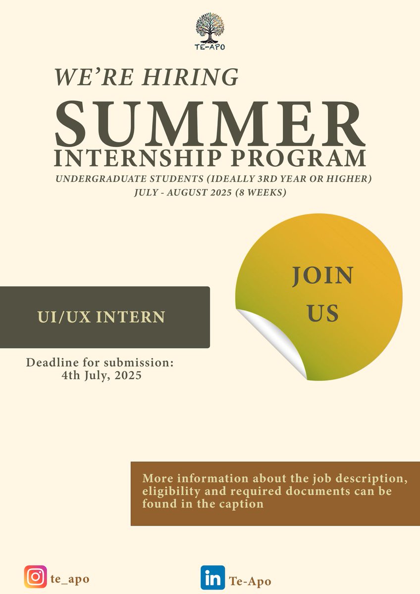 Follow this link to our LinkedIn for more information: linkedin.com/posts/te-apo_i…