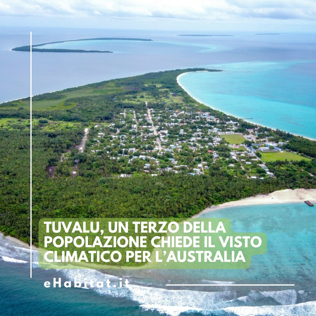 #Tuvalu, un terzo della popolazione chiede il visto climatico per l’#Australia.

🌊 Leggi l'articolo:

ehabitat.it/2025/07/02/tuv…
.
.
.
#CambiamentoClimatico #MigrazioniClimatiche #Pacifico #CrisiAmbientale #vistoclimatico #oceanopacifico #pacifico #PacificEngagementVisa