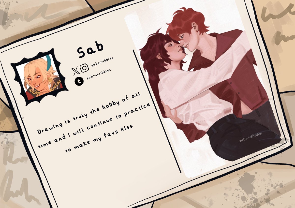 ChiluccZine's tweet image. 🦉 CONTRIBUTOR SPOTLIGHT 🐳
Introducing our artist @sabscribbles! He will continue to practice drawing to make their favs kiss