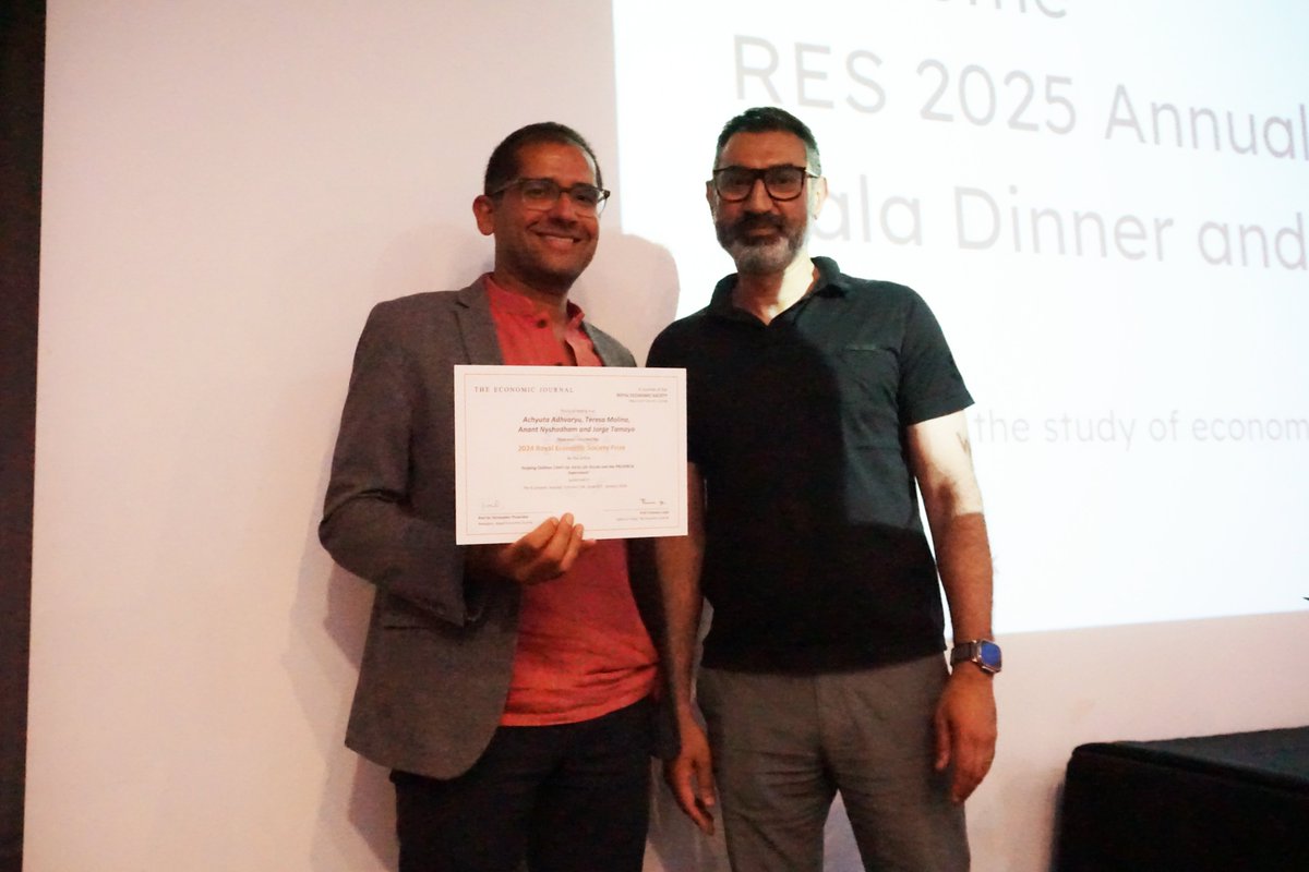 RoyalEconSoc's tweet image. Kicking off Day 3 of #RES2025 — our final day!

🎉 Thanks to all who joined the Gala Dinner last night, and congrats to our prize winners!

#RESConference #EconConference #RESPrizes #GalaDinner #EconTwitter