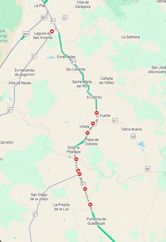 Buen dia 

Tienen reportes del alto total , en el  tramo de QRO a SLP ??
Coordenadas:21.544872, -100.749425
<a href="/Thermokineros/">Thermokineros De ❤ corazón Oficial</a> <a href="/CAPUFE/">CAPUFE</a> <a href="/GN_Carreteras/">Guardia Nacional Carreteras</a> <a href="/Kikooman83/">KIKOMAN</a>