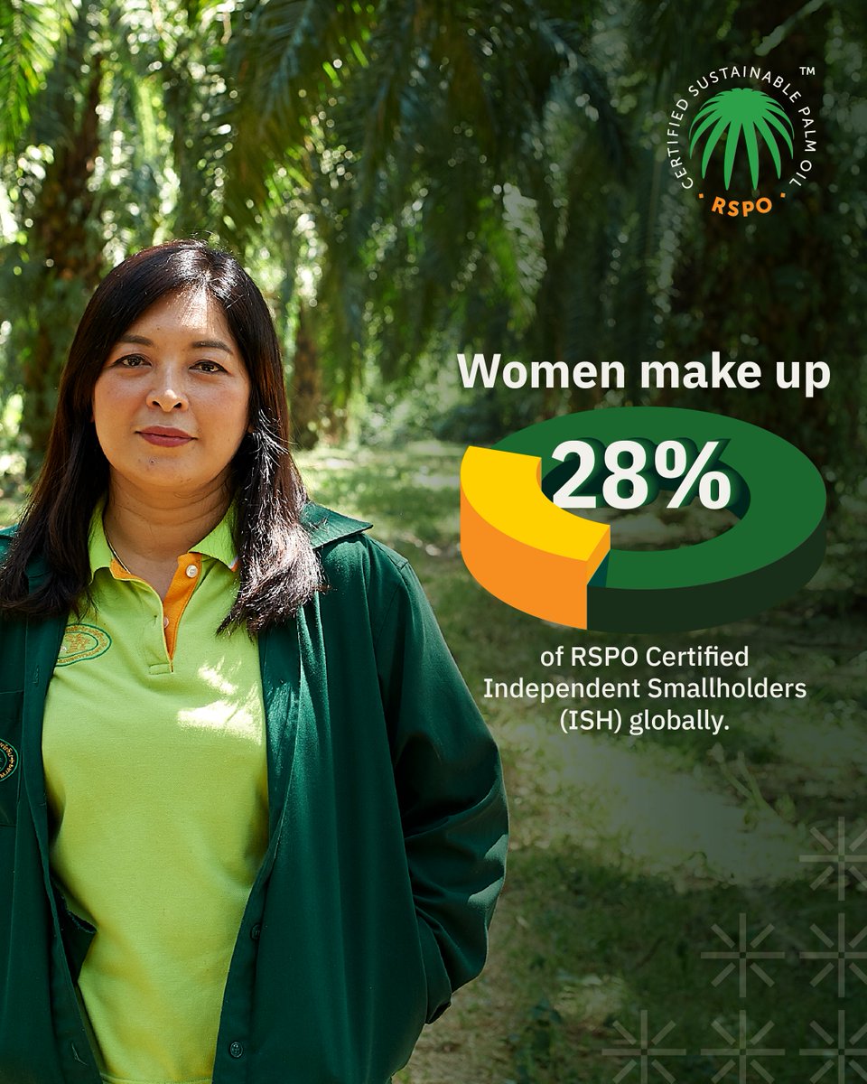 RSPOtweets's tweet image. Support a system where women thrive as producers, protectors, and community leaders.
Support RSPO Independent Smallholder (ISH) Credits: rspo.org/ish-credits/
#SustainablePalmOil #RSPO #RSPOISHCredits