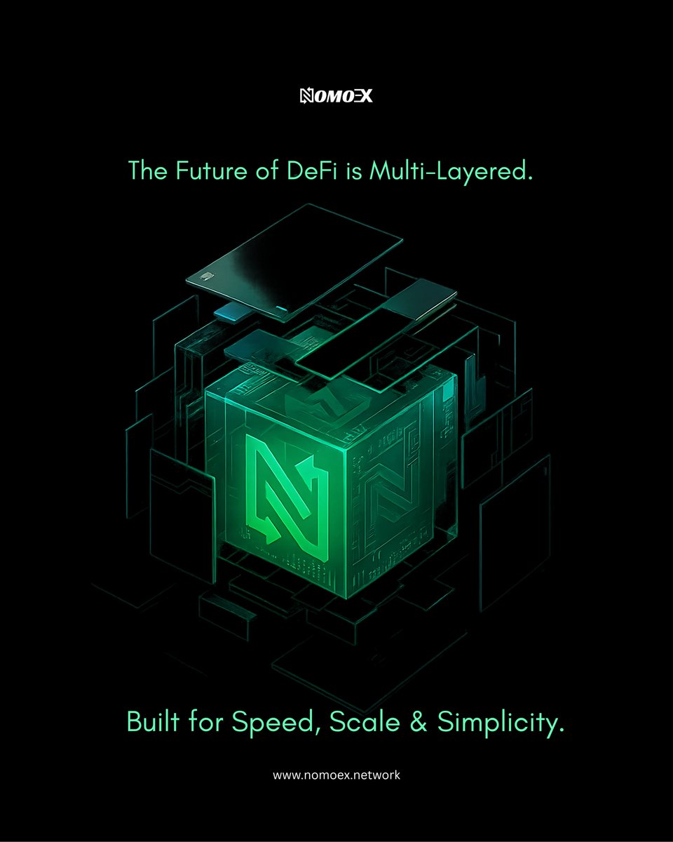 The future of DeFi needs more than speed — it needs structure.

We’re building NomoEX Chain, a Multi-L1 Layer 2 blockchain designed for high-performance, scalable finance.

🔗 Native connectivity to leading L1 and L2s
⚡️ Fast, very low-cost transactions comparatively
📦 Unified