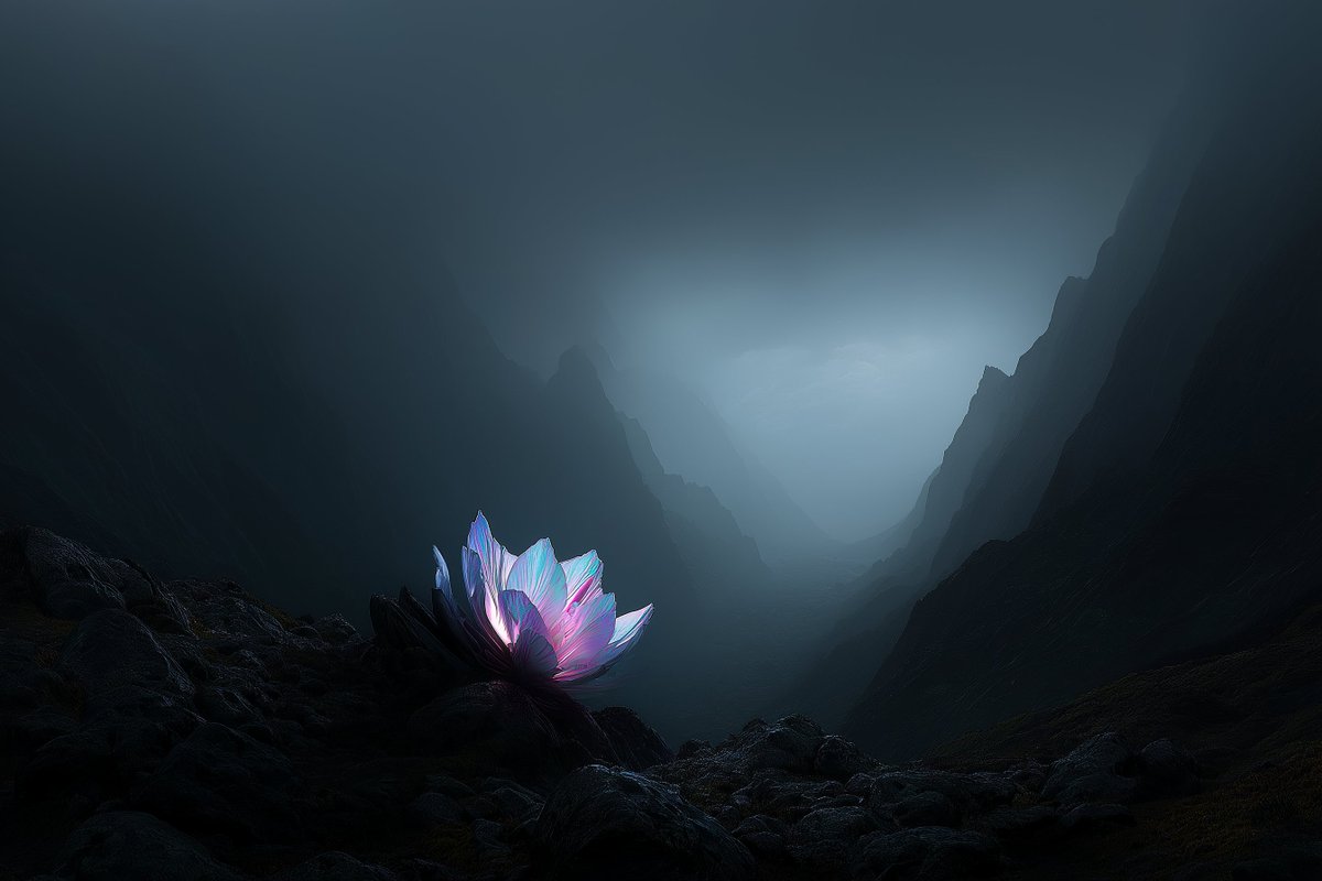 I use AI quite a lot these days. Mainly to help in the concept stage.  I also create visuals that I have in my mind and do not have the ability to create in 3D.

The theme is generally dark with a central bright focus point.