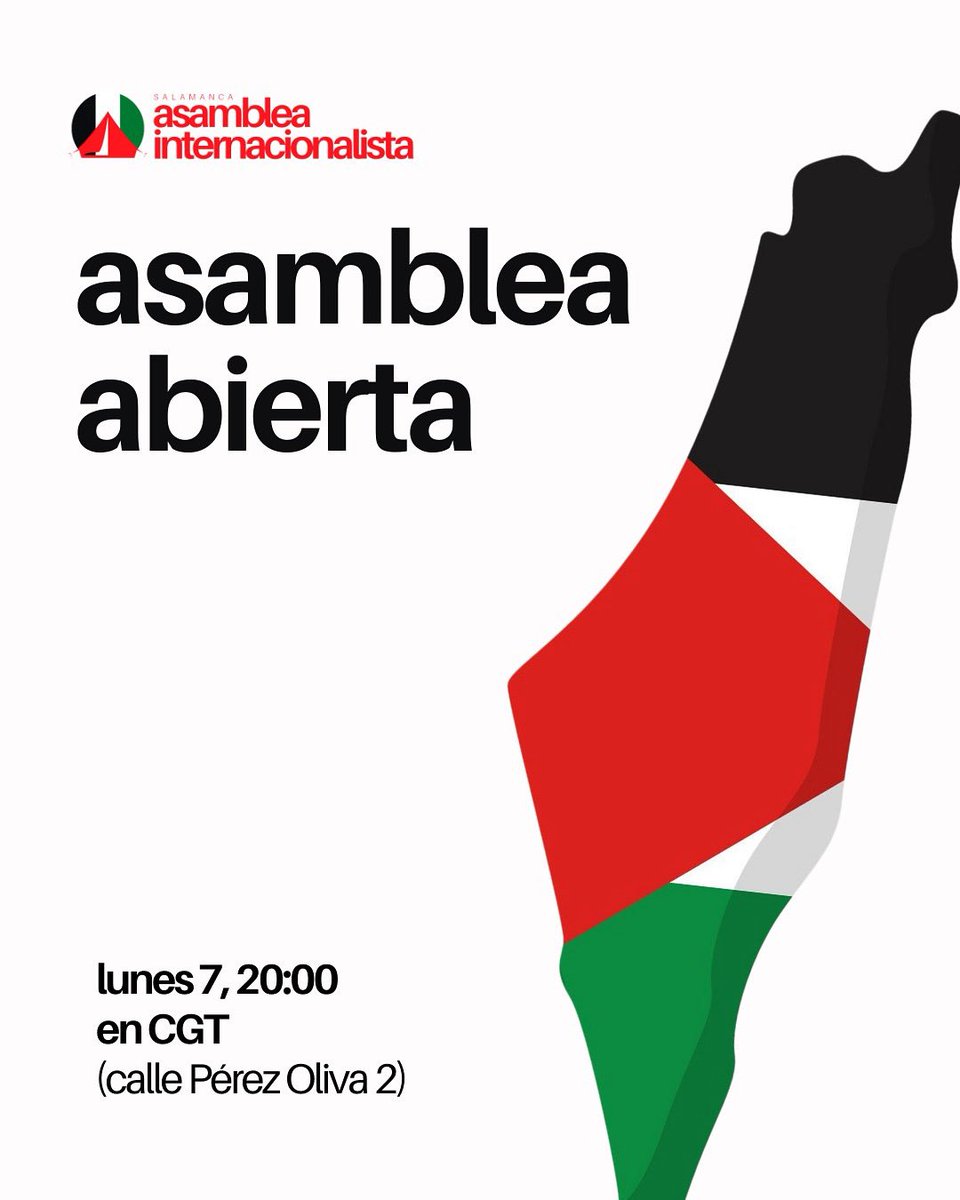 Seguimos trabajando: asamblea abierta el próximo lunes a las 20h. Esta vez en la CGT (calle Pérez Oliva, 2).
Allí nos vemos!!✊🏽
