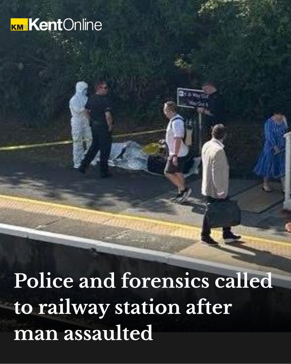 Part of the platform was taped off following the attack. Full story: kentonline.co.uk/maidstone/news…
