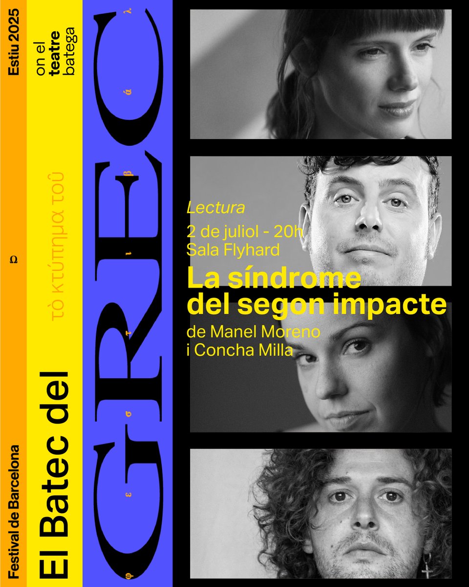 Sala Flyhard (@salaflyhard) on Twitter photo Avui doble sessió de lectura de "La síndrome del segon impacte" dins el #ElBatecDelGrec de <a href="/OnTeatreBatega/">Onelteatrebatega</a> i <a href="/grecfestivalbcn/">Grec Festival Bcn</a>
Una obra de <a href="/laconchamilla/">concha milla</a> i Manel Moreno interpretada per <a href="/dianagmz7/">Diana Gómez</a> <a href="/GeorginaLatre/">Georgina Latre</a> <a href="/RafaDelacroix/">Rafa Delacroix</a> i Artur Busquets Cia 42 Kms.
salaflyhard.com/ca/programacio… Avui doble sessió de lectura de "La síndrome del segon impacte" dins el #ElBatecDelGrec de <a href="/OnTeatreBatega/">Onelteatrebatega</a> i <a href="/grecfestivalbcn/">Grec Festival Bcn</a>
Una obra de <a href="/laconchamilla/">concha milla</a> i Manel Moreno interpretada per <a href="/dianagmz7/">Diana Gómez</a> <a href="/GeorginaLatre/">Georgina Latre</a> <a href="/RafaDelacroix/">Rafa Delacroix</a> i Artur Busquets Cia 42 Kms.
salaflyhard.com/ca/programacio…