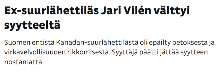 MikkoNyyssola's tweet photo. Peräti laiskaa uutisointia @yleuutiset!
Miksi syyttäjä katsoi, ettei syytteen nostamiseksi ollut riittävää näyttöä? Eikös mies nostellut kulukorvauksia ilman, että hänellä olisi näitä kuluja ollut?
Kaivakaa nyt se syyttämättäjättämispäätös esiin.
#Vilen https://t.co/Fkhn9q0Onm