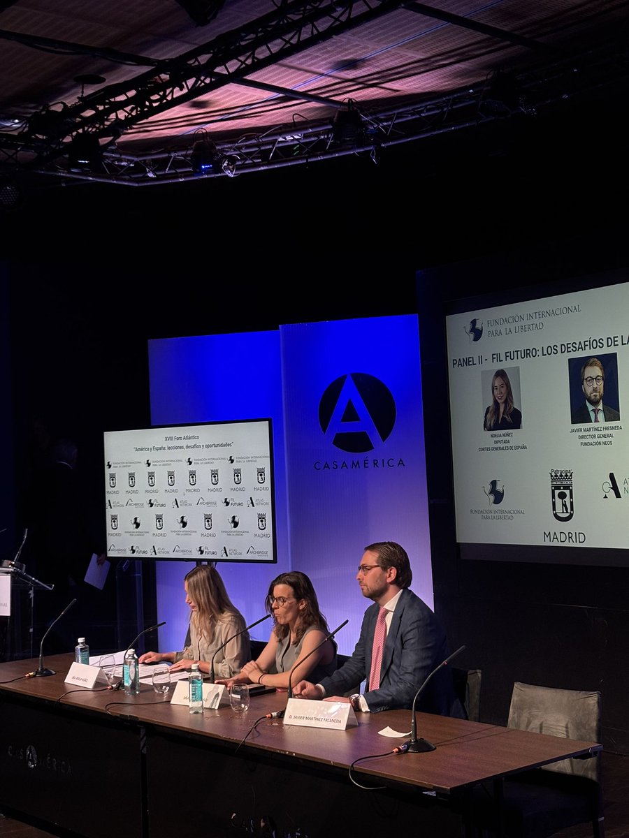XVIII FORO ATLÁNTICO - PANEL II - FIL FUTURO: LOS DESAFÍOS DE LAS NUEVAS GENERACIONES| Con la presencia de Noelia Núñez (Diputada en las Cortes Generales de España); Javier Martínez Fresneda (Director General Fundación NEOS); Irune Ariño (Analista Política en el Instituto Juan de