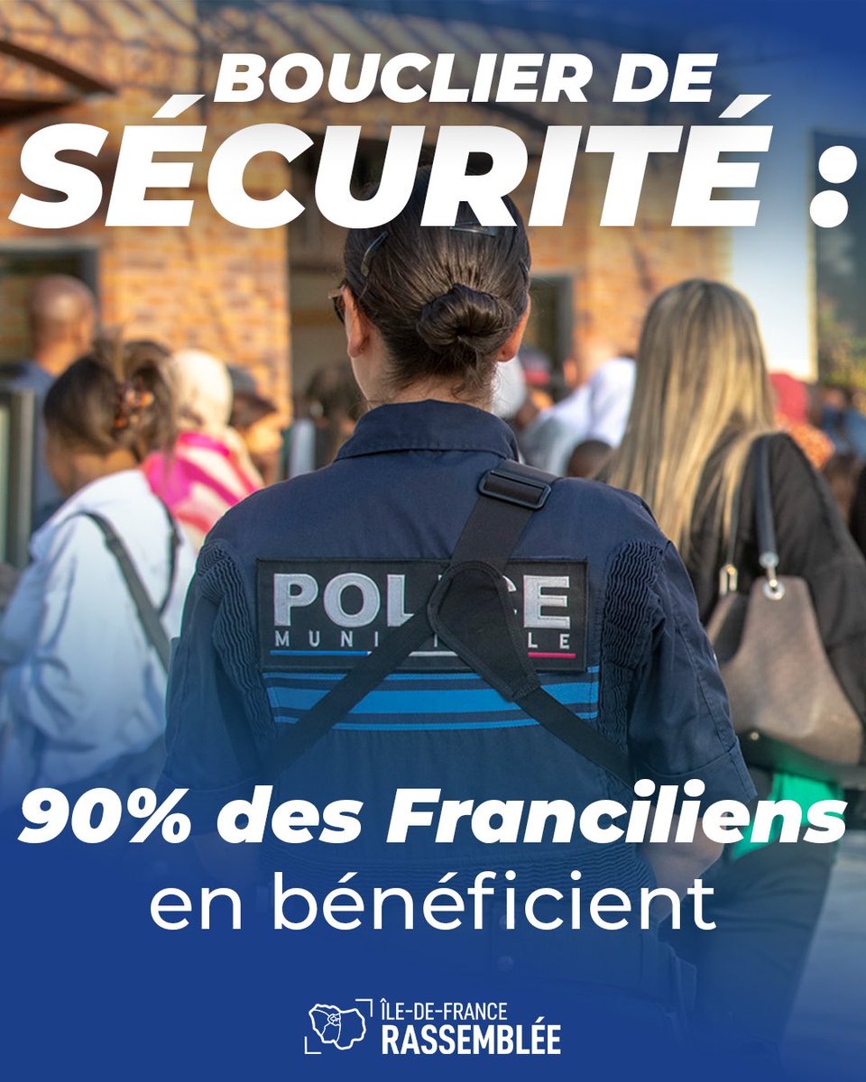 🔴 La gauche veut faire annuler au tribunal notre bouclier de sécurité en Île-de-France mis en place en 2016.

Depuis son lancement :
🛡️ 145 Millions d’€ investis 
💶 Plus de la moitié des communes franciliennes ont reçu un financement 
👥 90% des Franciliens en bénéficient 

La