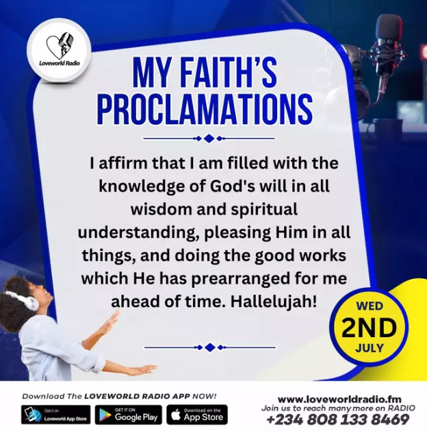 christemb_usa's tweet photo. "I affirm that I am filled with the knowledge of God's will..."
#PastorChris #AffirmationTrain #ISpreadFaith https://t.co/hZKjIjELt0