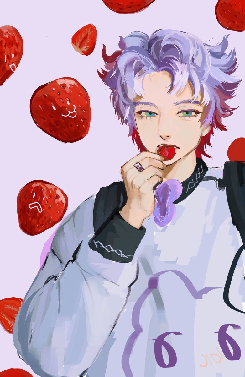 art_jumin's tweet image. Strawberry boi 🍓
#strawberry 
#digitalart 
#anime