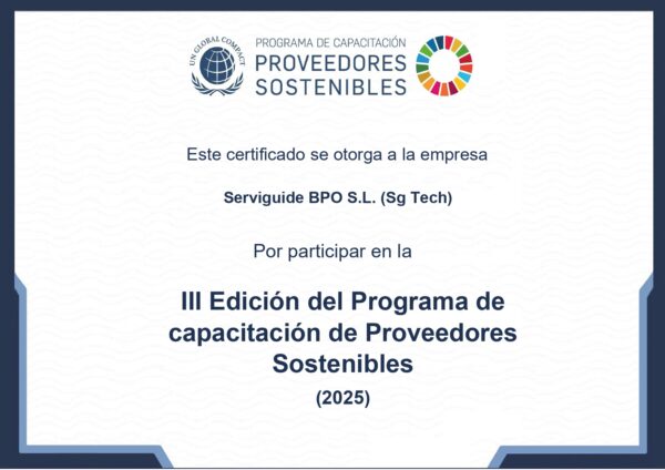 Clúster TIC Galicia (@clusterticgal) on Twitter photo ➡️ Moitos parabéns á nosa asociada <a href="/sgtech_hps/">sg tech</a>! 👏 Vén de obter a certificación como Provedor Sostible na III Edición do Programa do Pacto Mundial da <a href="/ONU_es/">Naciones Unidas</a>, <a href="/ICEX_/">ICEX</a> e <a href="/FundacionICO/">Fundación ICO</a>, referente nacional e internacional en sustentabilidade empresarial. Este recoñecemento reforza ➡️ Moitos parabéns á nosa asociada <a href="/sgtech_hps/">sg tech</a>! 👏 Vén de obter a certificación como Provedor Sostible na III Edición do Programa do Pacto Mundial da <a href="/ONU_es/">Naciones Unidas</a>, <a href="/ICEX_/">ICEX</a> e <a href="/FundacionICO/">Fundación ICO</a>, referente nacional e internacional en sustentabilidade empresarial. Este recoñecemento reforza