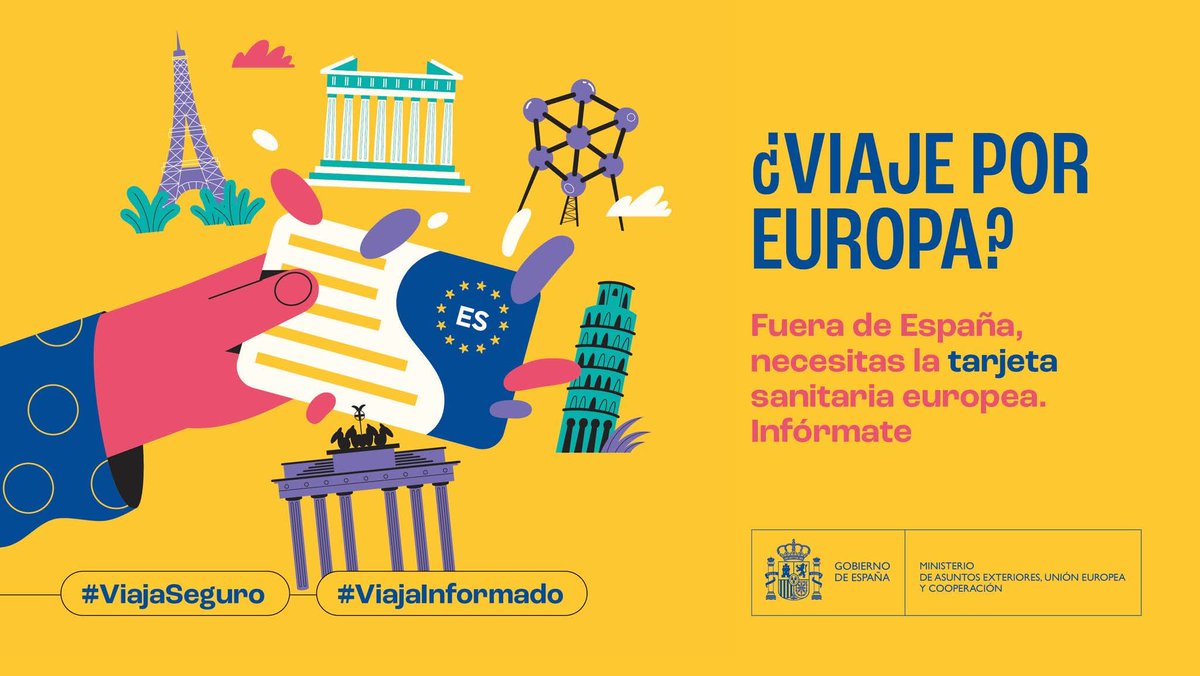 ✈️ ¿Tienes pensado viajar al extranjero este verano?

📄 Recuerda comprobar que toda tu documentación se encuentre en vigor.

#ViajaSeguro y #ViajaInformado.

ℹ️ Más información en exteriores.gob.es/es/ServiciosAl…