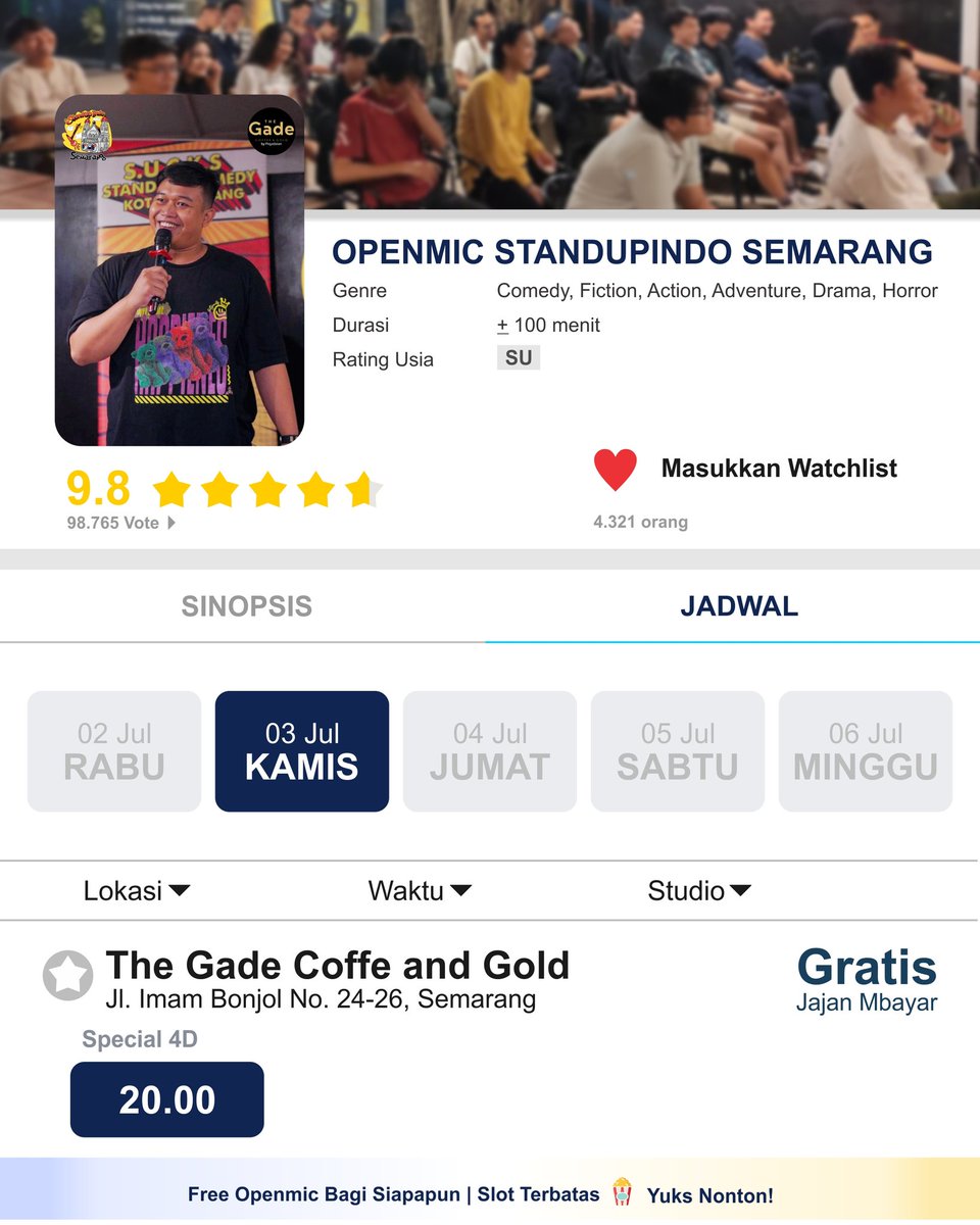 Besok banget ni sob, info kekocakan setempat😁👍