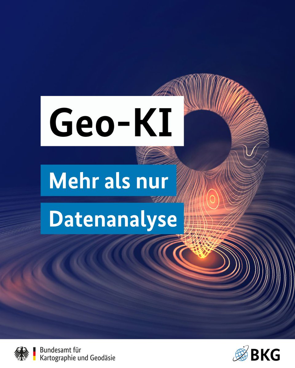 🌍 #GeoKI schließt Lücken in der Verwaltung – z. B. bei Windkraft, Waldbeobachtung und Hochwasserschäden. Wie die #KI mit Geodaten Entscheidungen verbessert und was der Digitale Zwilling damit zu tun hat: 👉 bkg.bund.de/DE/Mediacenter…