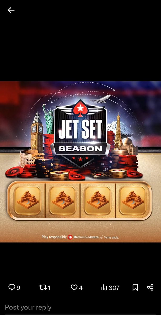 Warwickman1's tweet photo. @PokerStarsUK [warwickman] #JetSetSeason https://t.co/zvoadTIXgN