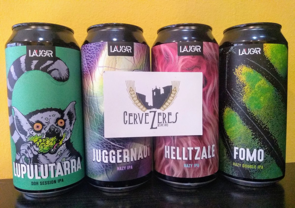 #BuenosDias 🌞 CerveZer@s #Novedades De <a href="/laugarbrewery/">Laugar</a> ESPAÑA 🇪🇸 sus #cervezas 🍻 LUPULUTARRA #session Ipa 4.2% JUGGERNAUT #hazyipa 6.7% HELLTZALE #hazy Ipa 7.5%  y FOMO Hazy #doubleipa 8.5% #salud 🍻 PÍDELAS en cervezeres.es Buen #miercoles para tod@s desde <a href="/CerveZeres/">CerveZeres</a>