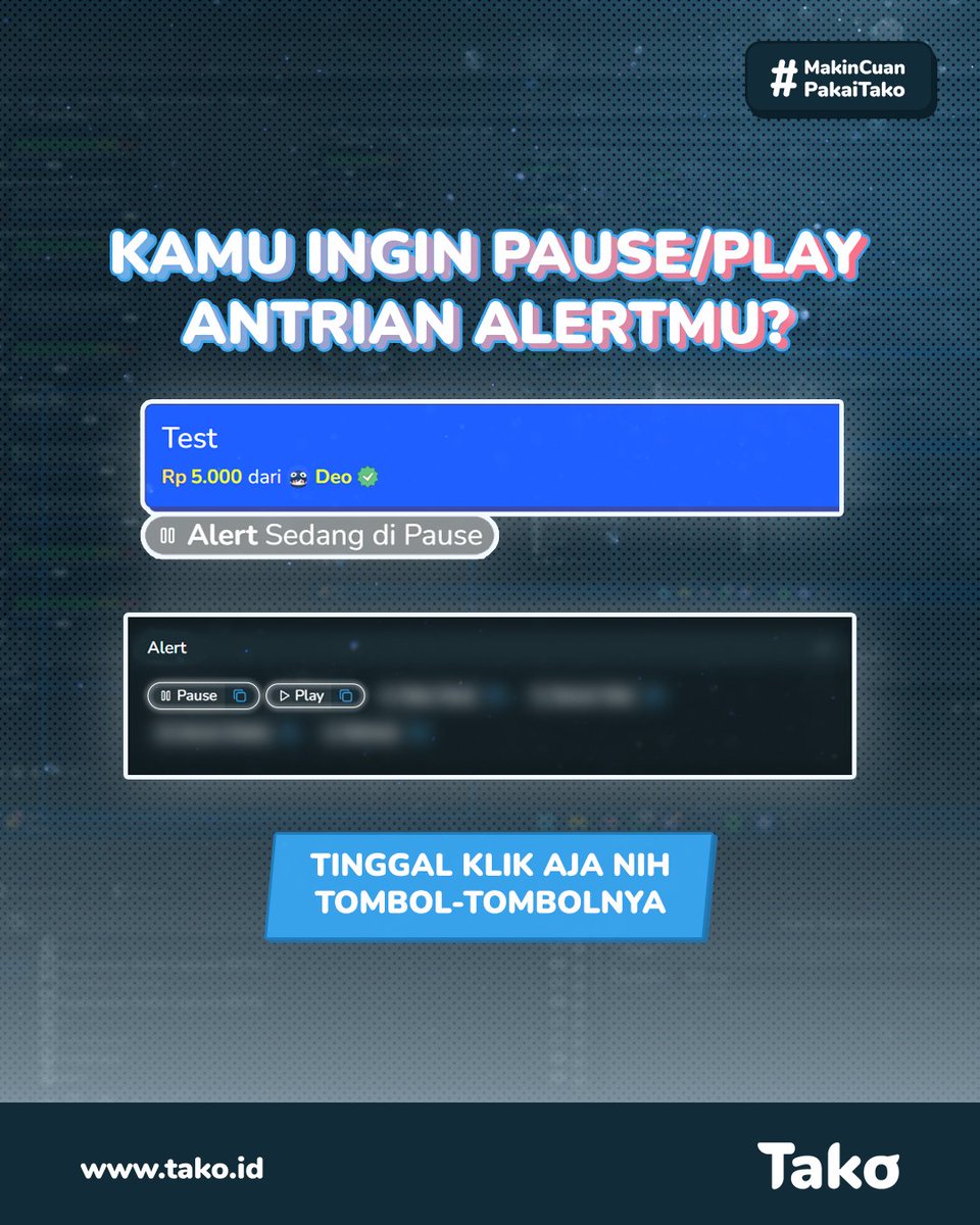 takodotid's tweet photo. Yuhuuu ada yg baru nih Takofams!!

Sekarang ada fitur "Kontrol Overlay" yg bisa kalian pasang di OBS maupun Stream Deck lho! 

Gimana? Keren kan? 😎😎
Langsung aja cobain di https://t.co/iPvbTb0hAl

#PakeTako #MakinCuanPakeTako #takodotid https://t.co/jZgvKehDj0
